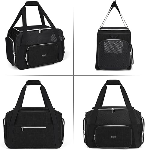 Vista 11 de BAGLHER Transportador de viaje para mascotas, transportador de perros para gatos pequeños y medianos, perros, cachorros, aprobado por aerolíneas