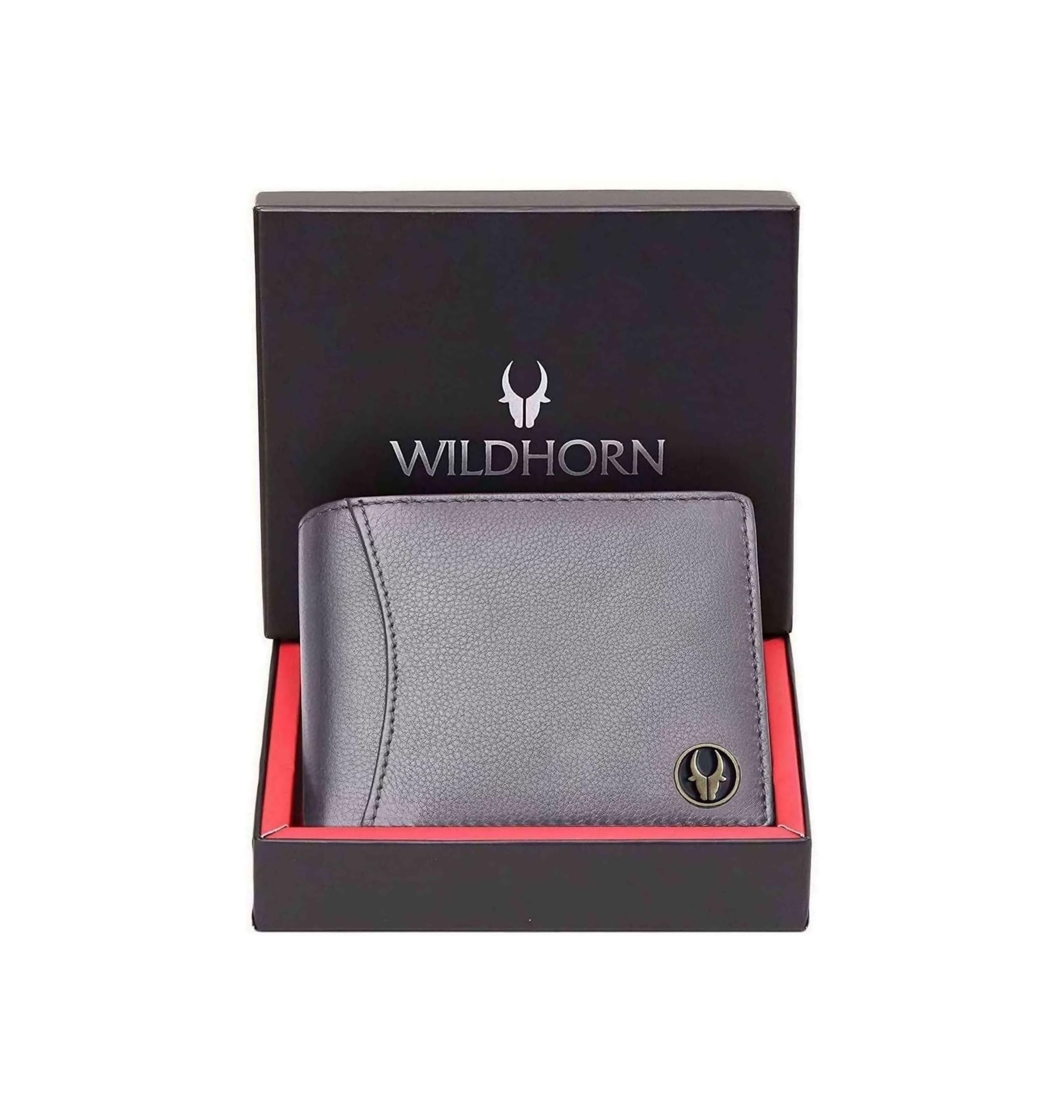 Rfid Protected Leather Wallet For Men, Grey