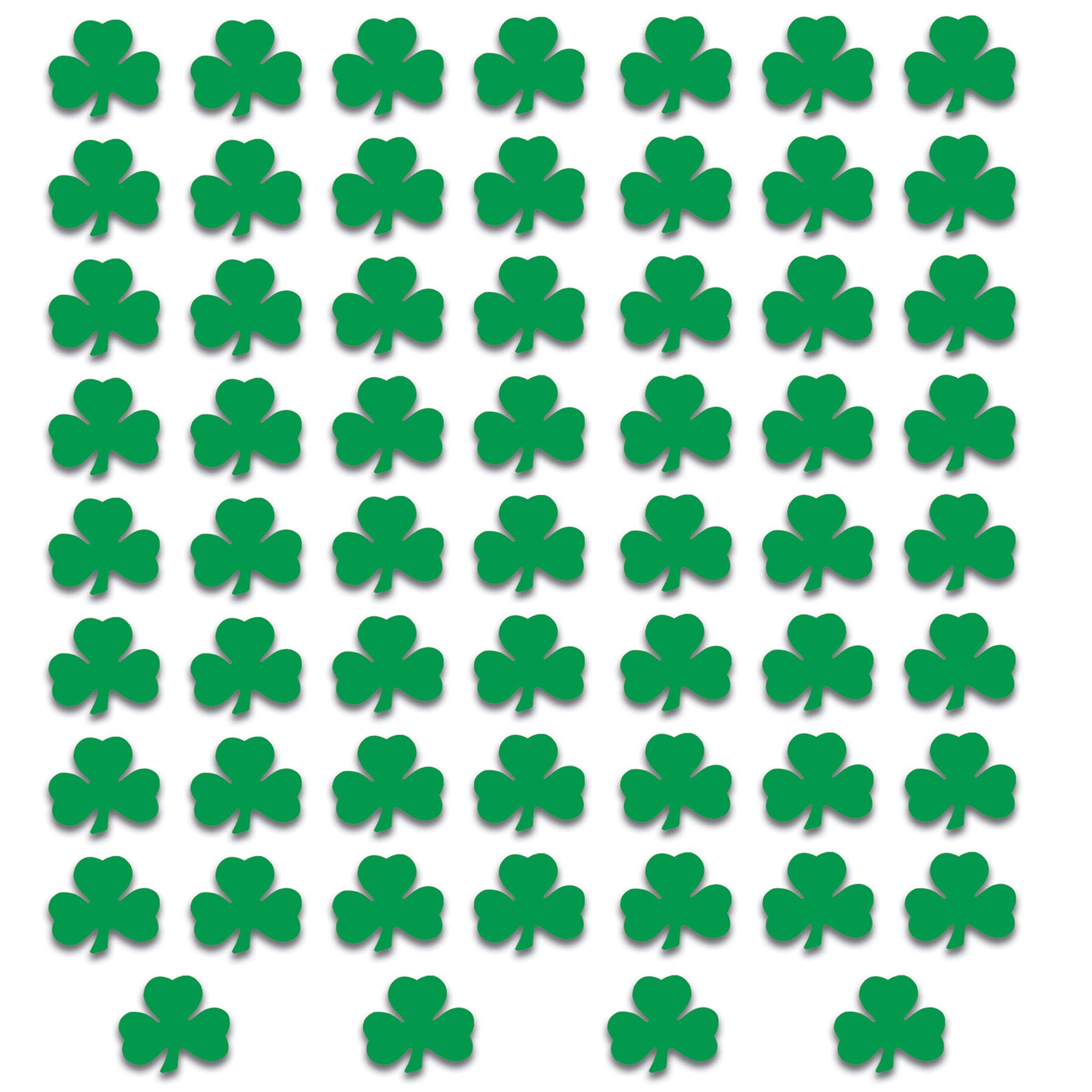 Beistle S33840AZ6 Printed Shamrock Cutouts 60 Piece, 5" Green