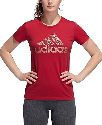 Amazon.com: adidas - Camiseta de algodón con logotipo metálico para mujer,  color granate XS : Ropa, Zapatos y Joyería