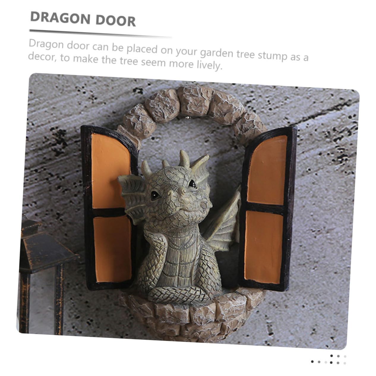 BESPORTBLE 2 Pezzi Statua di Drago in Resina per Esterno, Decorazioni da Giardino Aspetto Realistico e Design Vivace per Ornamenti da Giardino e Uso Outdoor