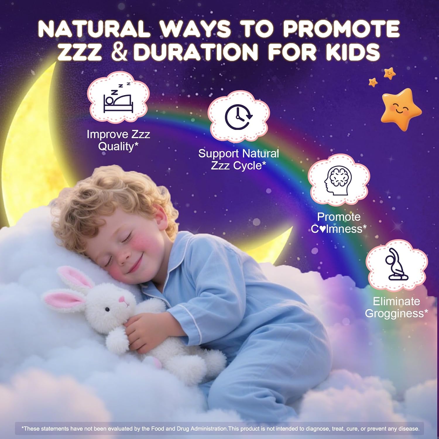 Magnesium Gummies Supplement for Kids 4+: Organic Chewable Supplement with Citrate Magnesium VitaminB6 D3 Zinc L-Theanine - Extra Strength Zzz Aid Overall Health Support for Kids(120Count)