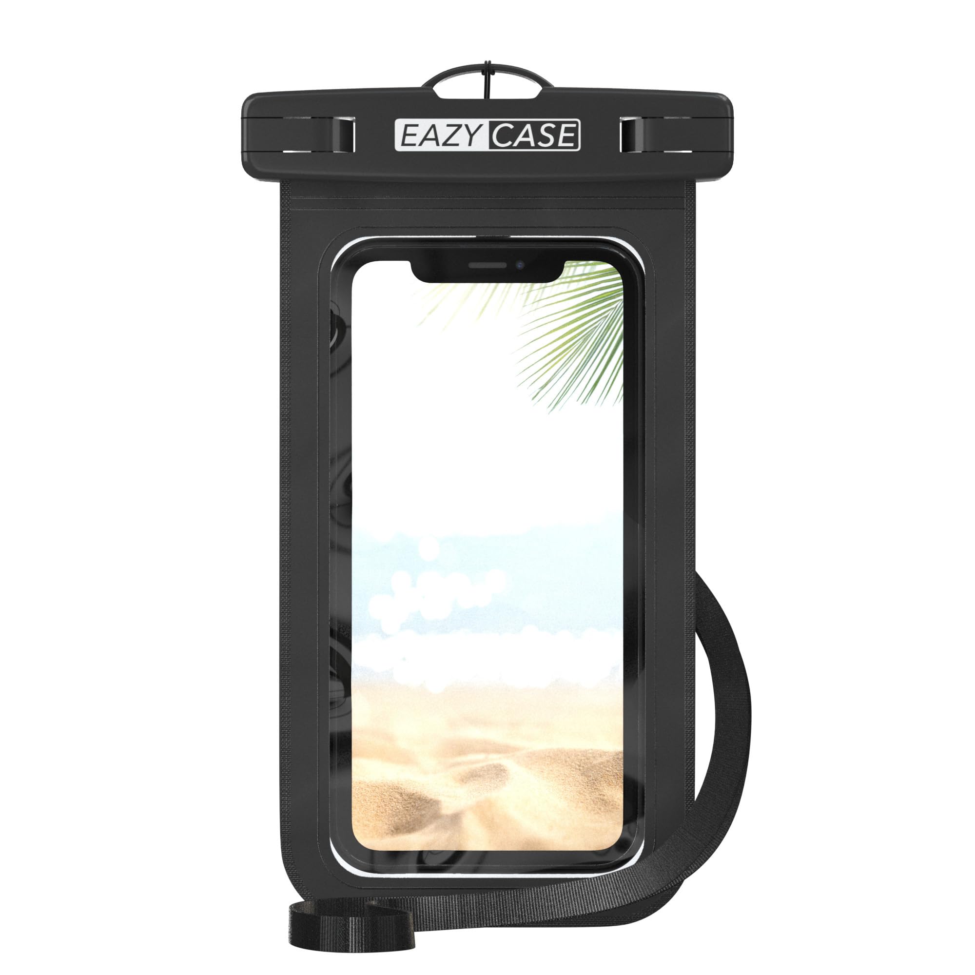 EAZY CASE Unterwasserhülle Schwarz Schutzbeutel für Smartphones bis 6,7 Zoll - IPX8