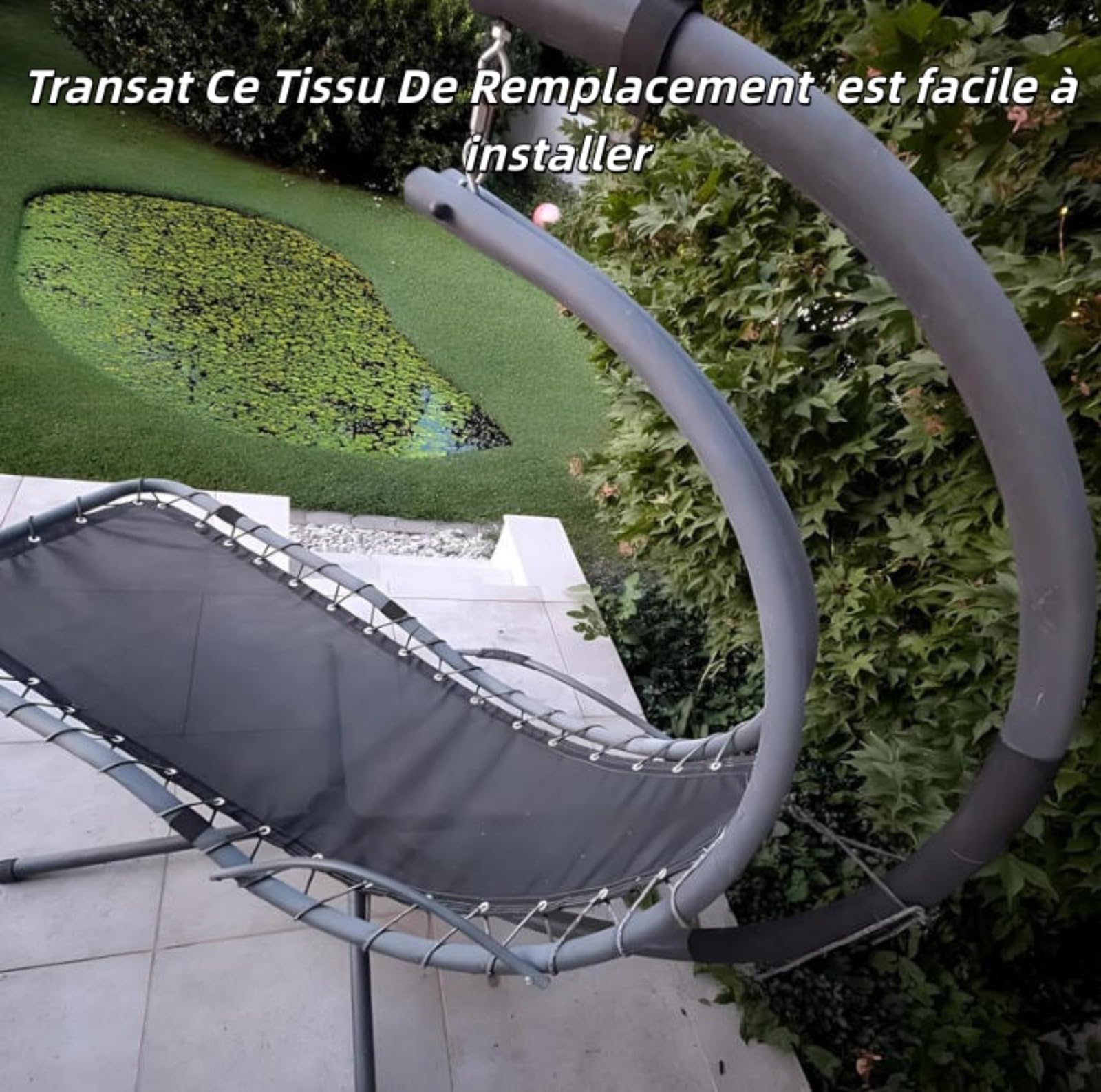 Générique Tissu de Rechange pour balancelle Suspendue conçu pour Une Installation Facile et Un Confort Tissu,résistant aux intempéries, pour hamac de Jardin et terrasse(64 x 197 x 23 cm)