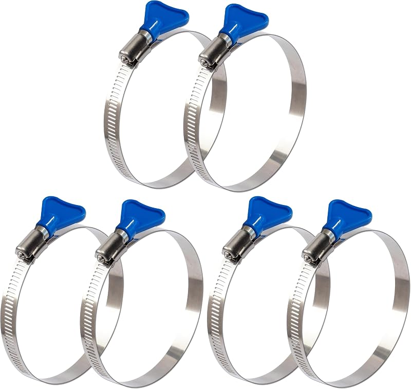 Abraçadeira de mangueira tipo rosca sem-fim ISPINNER em aço inoxidável 304, ajustável de 91 a 114 mm – 2 unidades