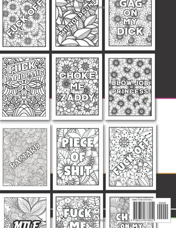 Swear Word Adult Coloring Book Pages The Official Fuck Off! Coloring Book Of Dirty Quotes: With Stress Relieving And Relaxing Designs - Image 2