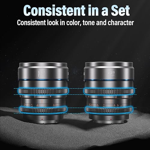 Miniatura 15 de SIRUI Night Walker S35 - Juego de lentes Cine de enfoque manual, 0.94 pulgadas, 1.79 pulgadas, 1.79 pulgadas, lente de apertura grande T1.2