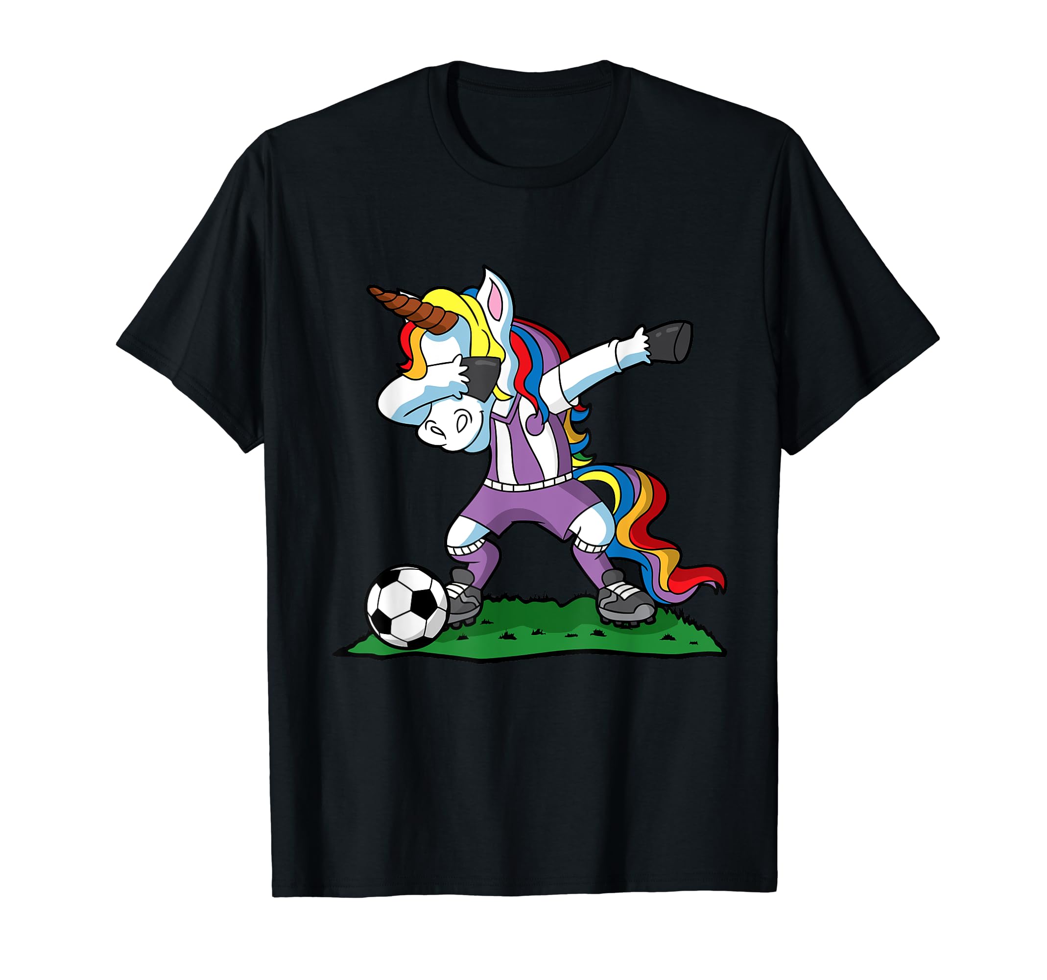 Dabbing Unicorn Soccer Girls Women Team Coach Gift T-Shirt