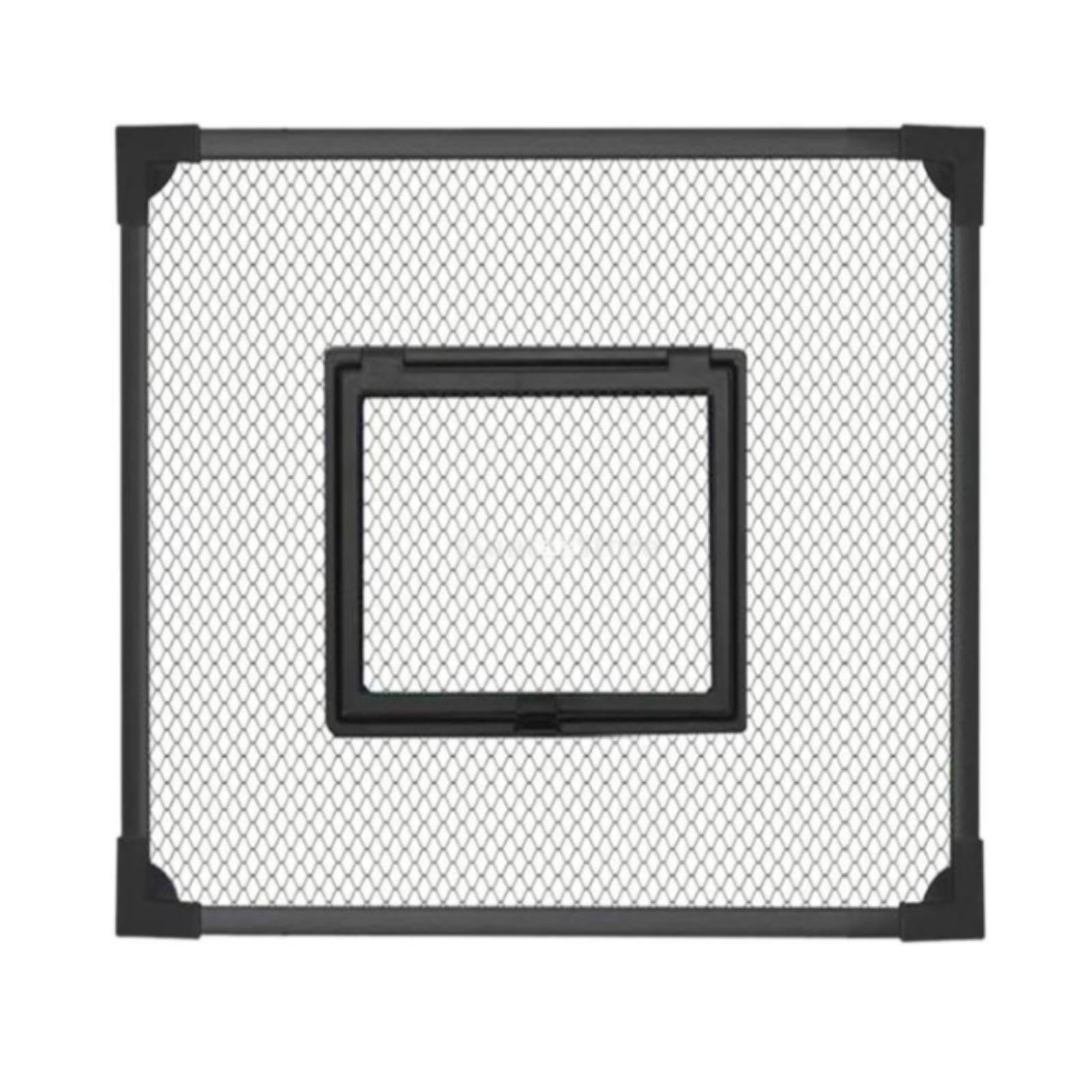 Baoblaze Fish Tank Lid Cover Replacement Self Assembly Anti Jump Net Cover Black Aquarium Lid Turtle Tank Accessories Multifunction Easy to Set up DIY,45x45cm