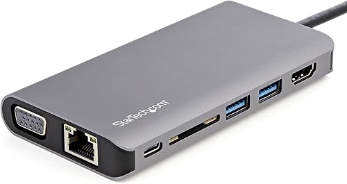 Miniatura 2 de StarTech.com Adaptador multipuerto USB C – Mini base de viaje USB-C con HDMI 4K o VGA de 1080p – 3 concentradores USB 3.0, SD, GbE, audio, 100 W PD