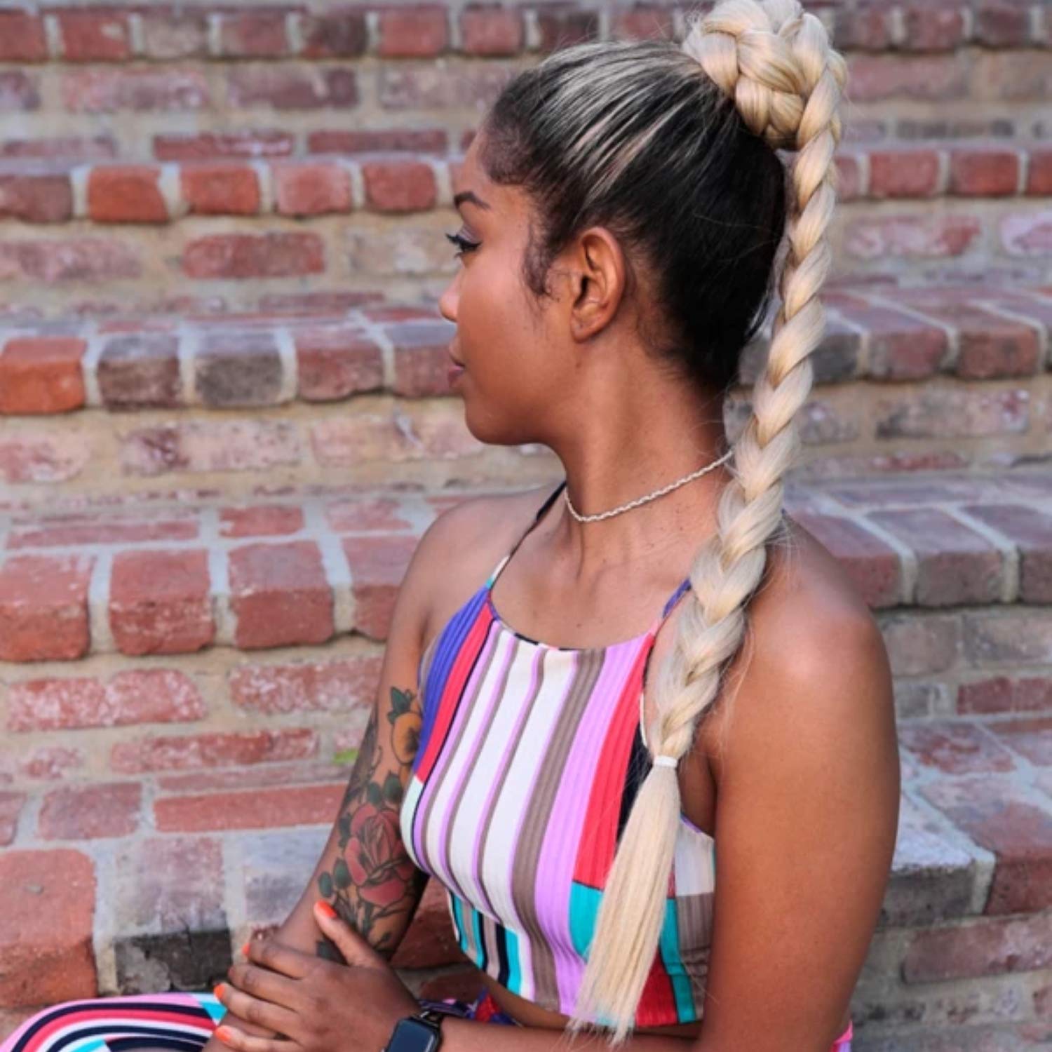 PRETTYPARTY 11051 PRETTYPARTY Poppy Thick Braid on Band Hair  display picture 2