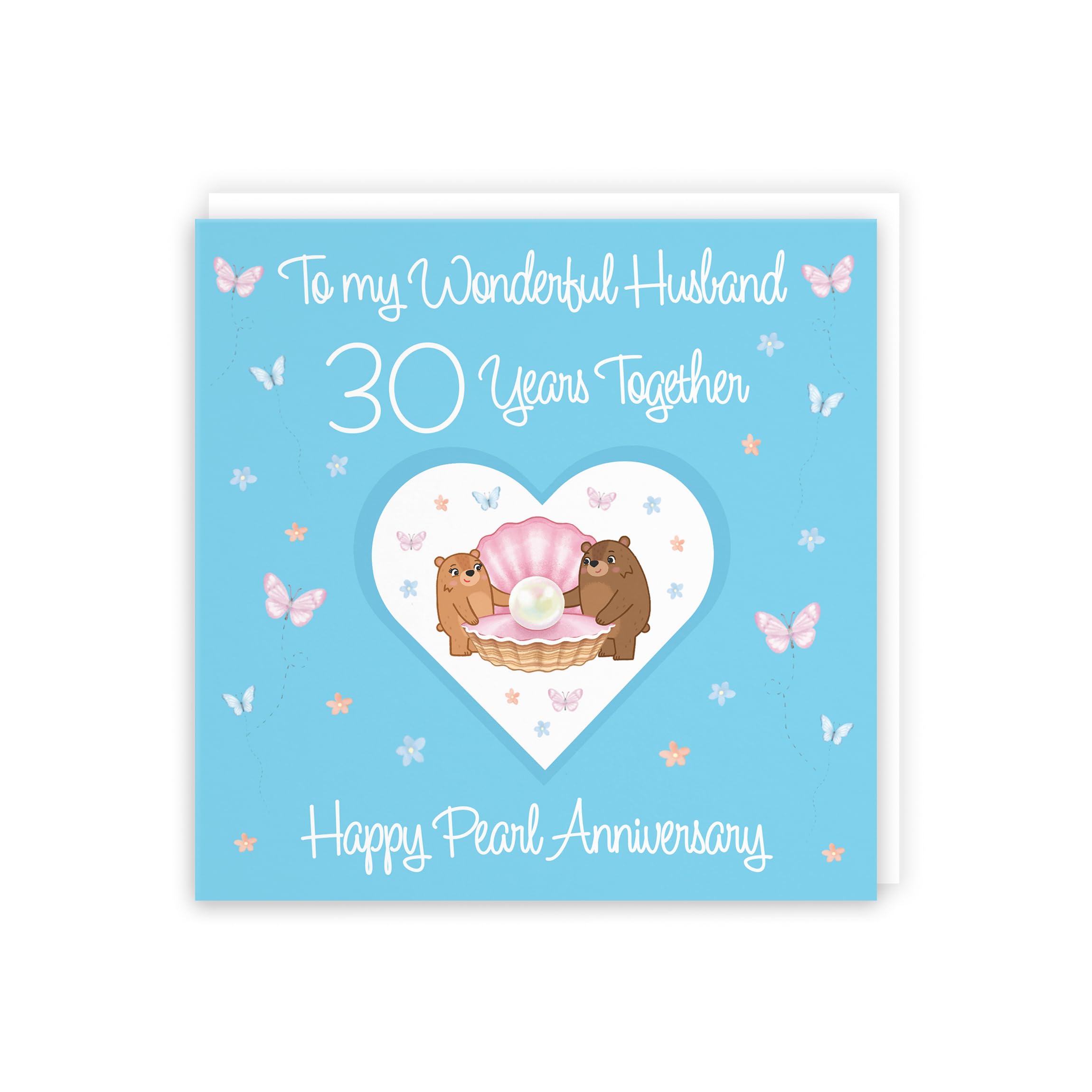 Hunts England, Husband 30th Anniversary Card, 30 Years, Pearl Anniversary, Romantic Meadows, Fun Card - Image 3