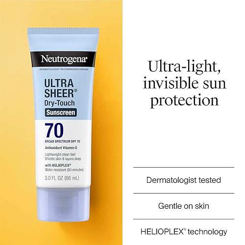 Miniatura 3 de Neutrogena Ultra Sheer Dry-Touch protector solar Crema FPS 70 paquete de de 1