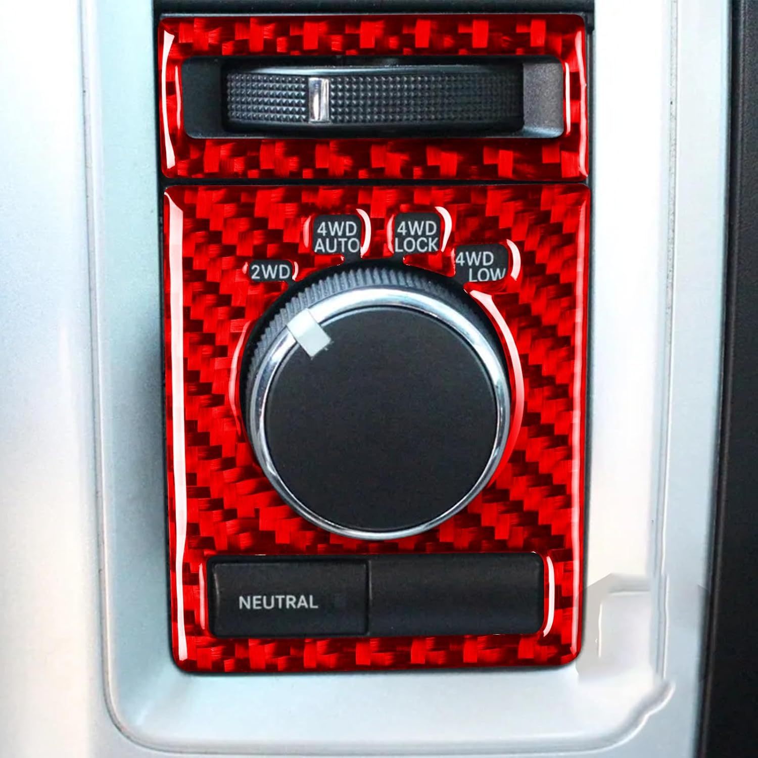 Car Red Carbon Fiber Accessories Dashboard AC Vents Type-A 8pcs Protective Cover Sticker Compatible with Dodge Ram 1500 2009 2010 2011 2012
