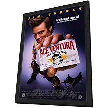 ArtFuzz Ace Ventura Pet Detective 24 x 36 Movie Poster - Style A - in Deluxe Black Aluminum Poster Changeable Frame
