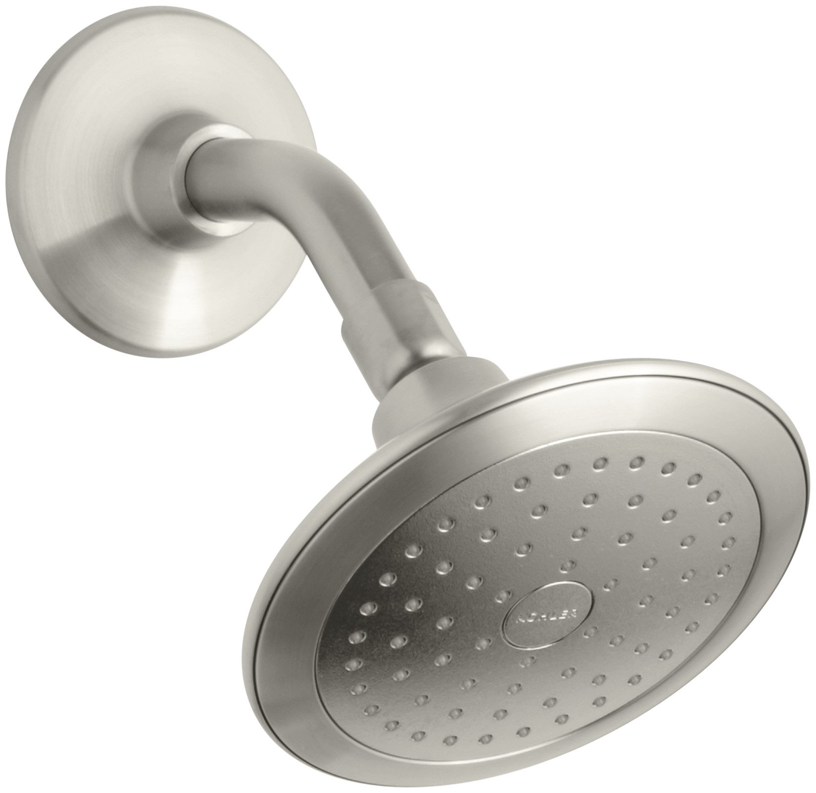 Kohler K-45123-BN Alteo Single-Function Katalyst Showerhead, Vibrant Brushed Nickel