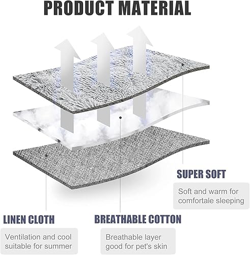 Miniatura 5 de HDLKRR Cama para gatos pequeños, cama para gatos autocalentable, alfombrilla térmica extra cálida para mascotas de interior y exterior, cojín