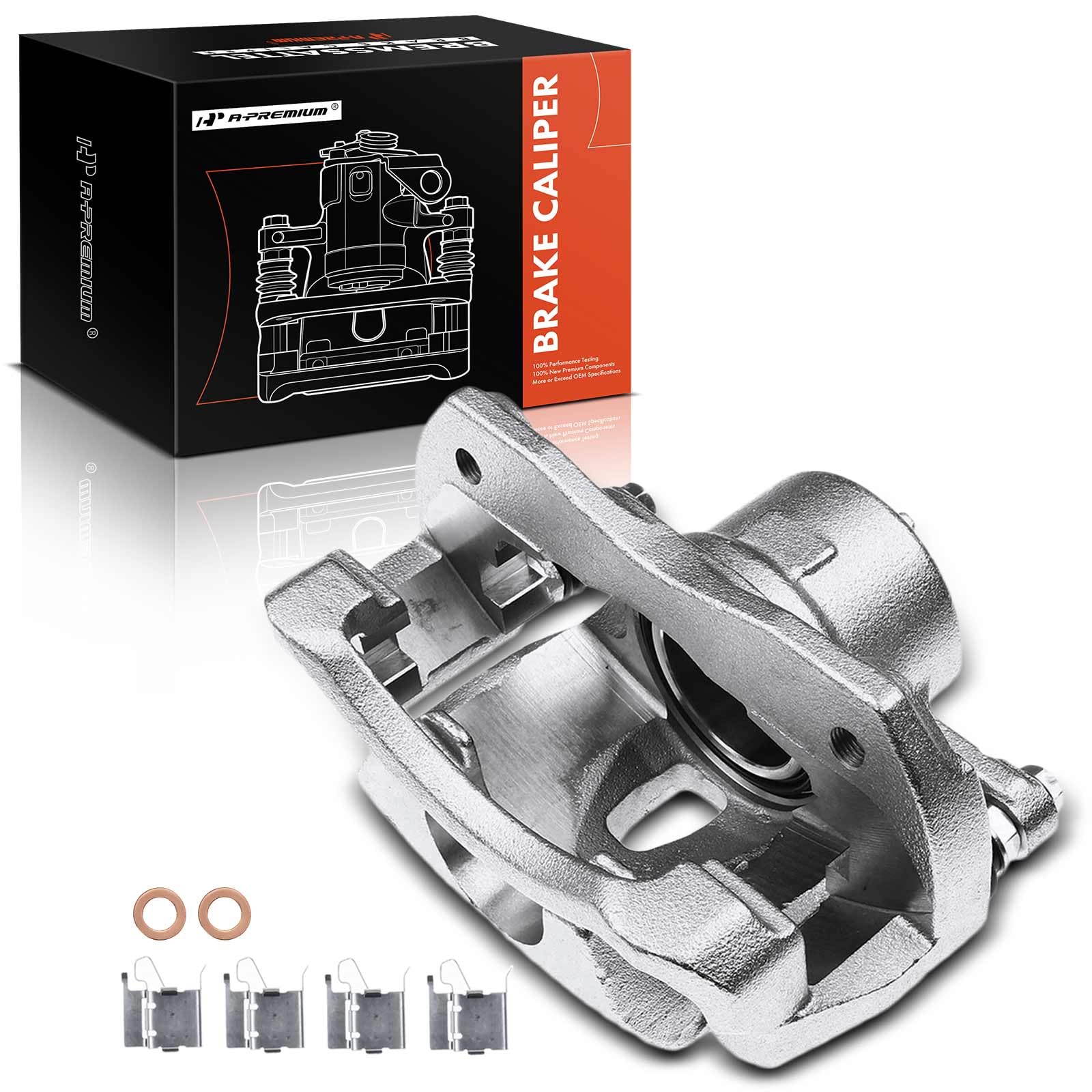 A-Premium Disc Brake Caliper Assembly with Bracket Compatible with Select Toyota Models - RAV4 2006-2018, L4 2.4L, L4 2.5L - Front Left Driver Side