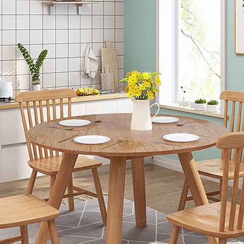 Miniatura 2 de TWUTGAYW Mantel redondo de vinilo de 40 a 44 pulgadas, cubierta de mesa con bordes elásticos de PVC, protector de mantel transparente de plástico