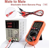 Vista 3 de Yubone Cables de prueba de multímetro,Kit de cables de prueba de plátano apilable con clips de cocodrilo de 30 A,Sonda de mini ganchos