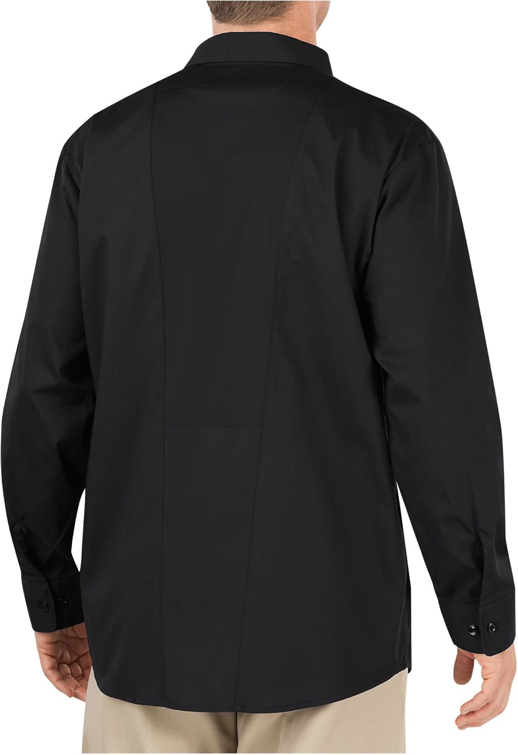 Dickies Occupational Workwear LL516BK4X LL516 Long Sleeve Premium Performance Shirt, Fabric, 4XL, Black