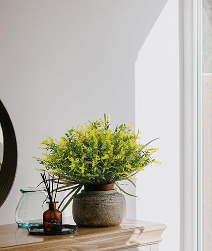 Miniatura 46 de Plantas artificiales para exteriores, resistentes a los rayos ultravioleta, vegetación artificial, 12 ramos de flores de lavanda para macetas