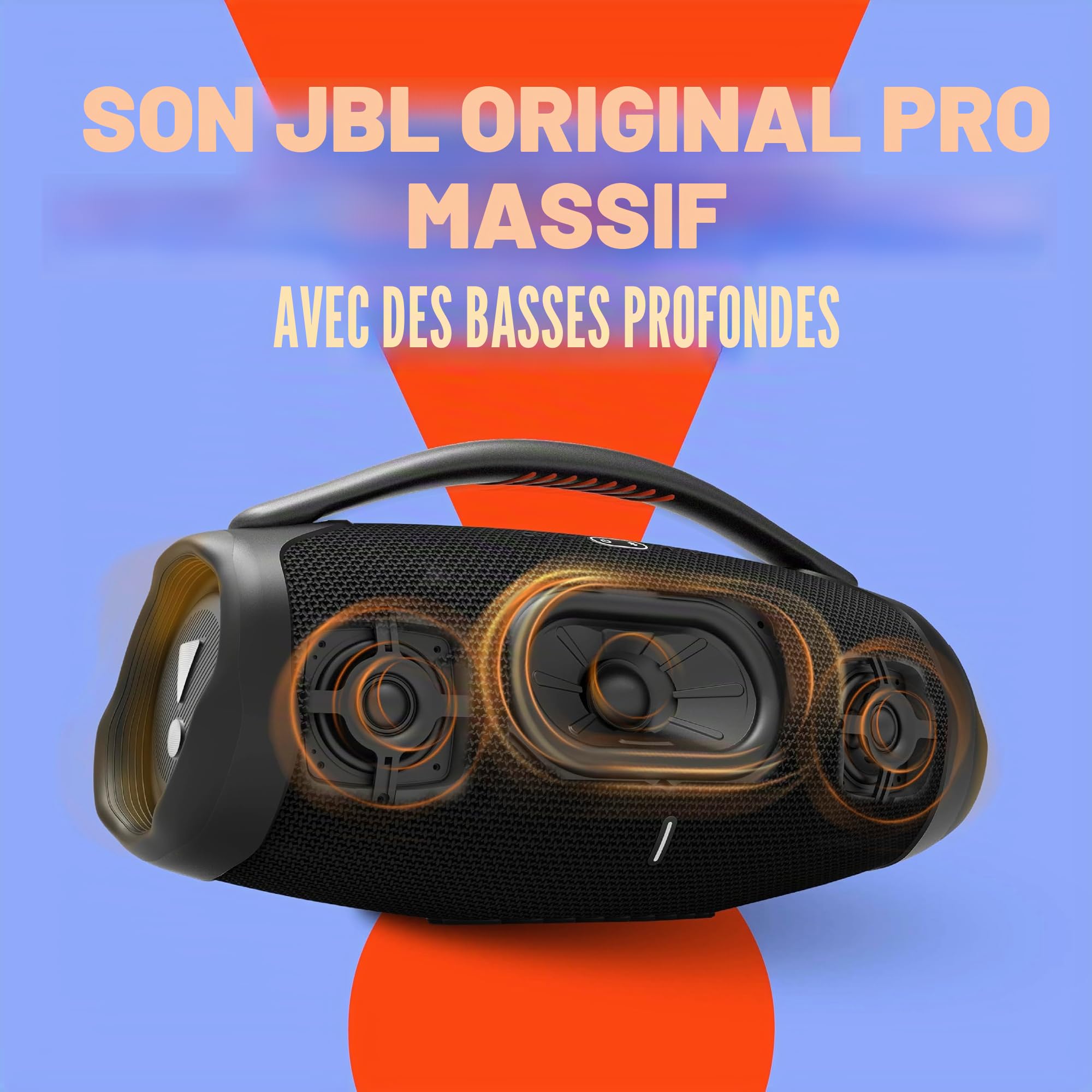 JBL Boombox 3 Wi-FI - Enceinte Portable Wi-FI puissante et Bluetooth - Noir