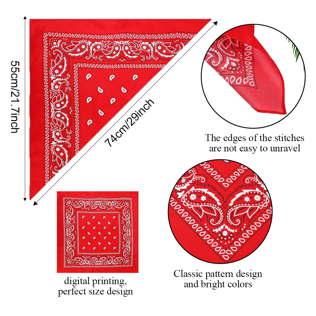 6 sztuk bandana bawełniana bandana kobiety bandany mężczyźni bandany kolorowe paisle nakrycie głowy szalik do włosów na szyję opaska na głowę krawat