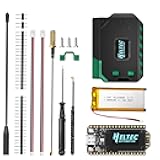 New Meshtastic WiFi LoRa 32 V4 ESP32 S3 SX1262 Development Board Kit with Battery Case and 0.96inch OLED Display for IoT Arduino Wireless Communication (Case+Antenna+3000mAh Battery)