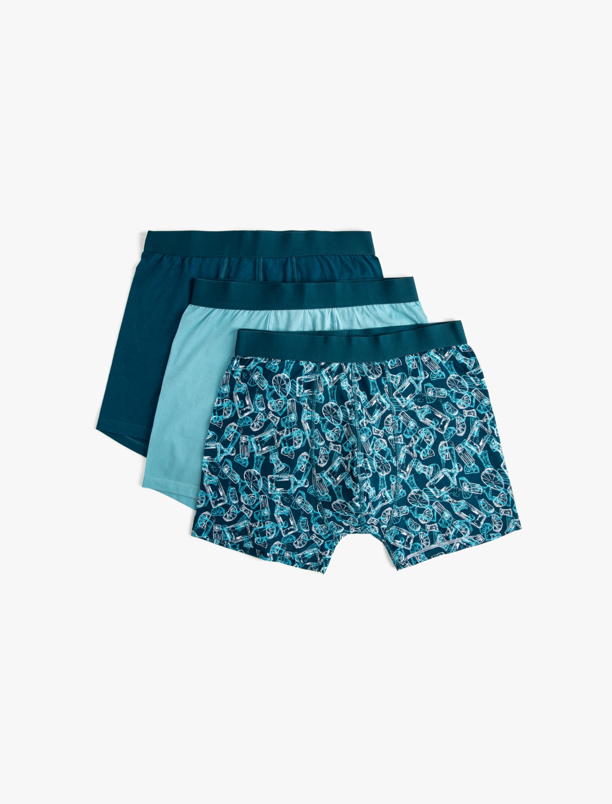 Baskılı 3'lü Boxer Set 4SLM90054MK Erkek