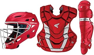 EASTON GAMETIME Baseball Catchers Equipment Box Set, Adult, Red