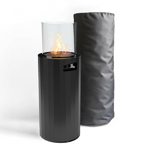 Planika BINO Outdoor Gas Fireplace - Fire Column with Glass