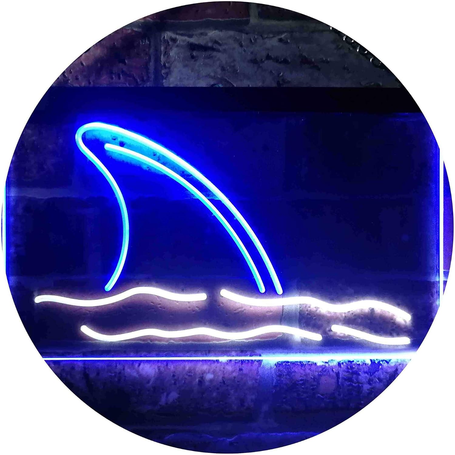 ADVPRO Shark Animal Home Decoration Dual Color LED Neon Sign White & Blue 12" x 8.5" st6s32-i3125-wb