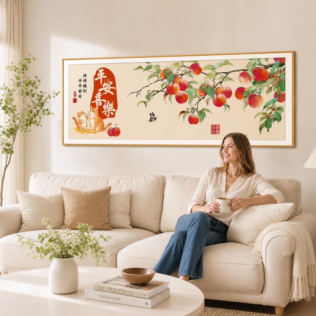 Yunmeryker Kreuzstich Set Vorgedruckt, Stickset für Anfänger Erwachsene, Stickgarn Baumwolle 160x60cm, Kreativ Set mit Zubehör