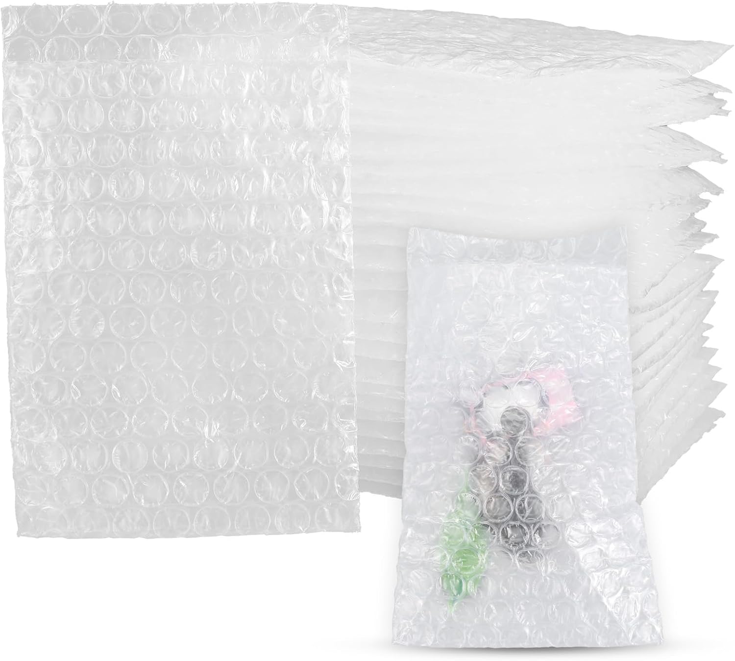 200 Pack 4x6 Inch Clear Bubble Wrap Pouches, Small Double Walled Bubble Cushioning Wrap Bags, Packing Bubblewrap Sleeves for Moving, Shipping & Storage Protection