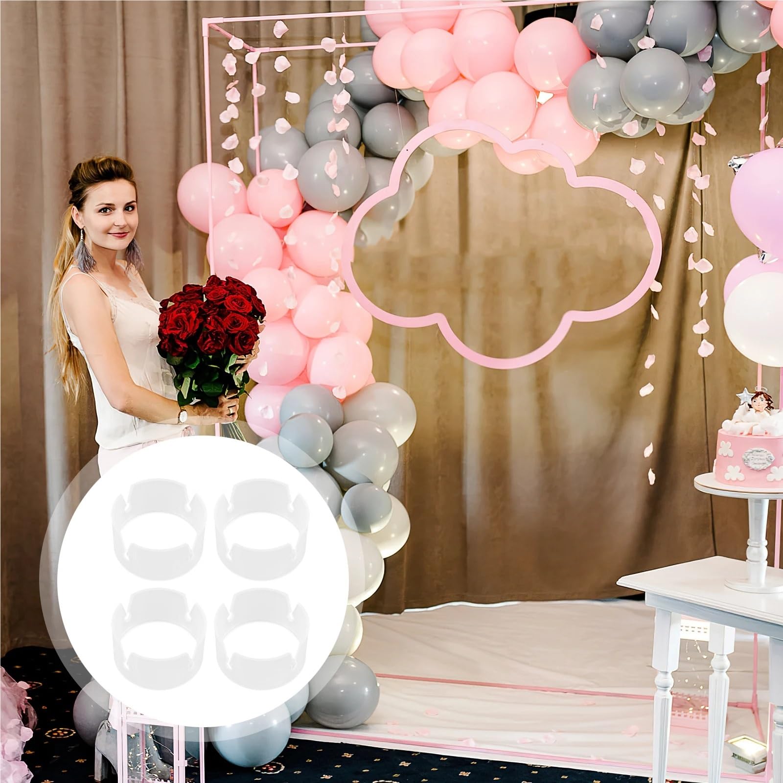 Klipsy do balonów, 200/500/800 szt. klipsy do balonów narzędzie uszczelniające plastikowe kolorowe na przyjęcie weselne dekoracje na baby shower (500 szt.)