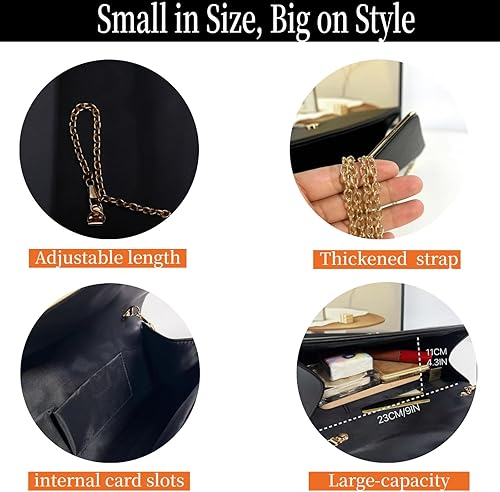 Miniatura 5 de Bolso cruzado para mujer, bolso clásico de vestir plegable, bolso de mano de cuero impermeable para mujer Azul Real