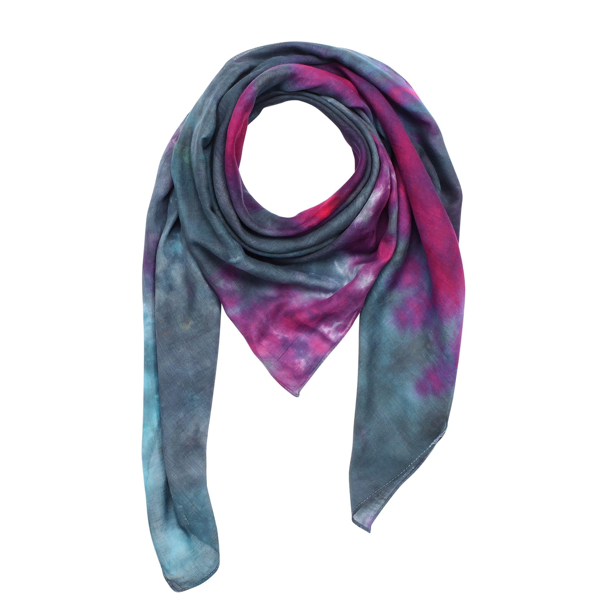 Freak Scene Cotton Scarf - Allover - tie dye - squared kerchief