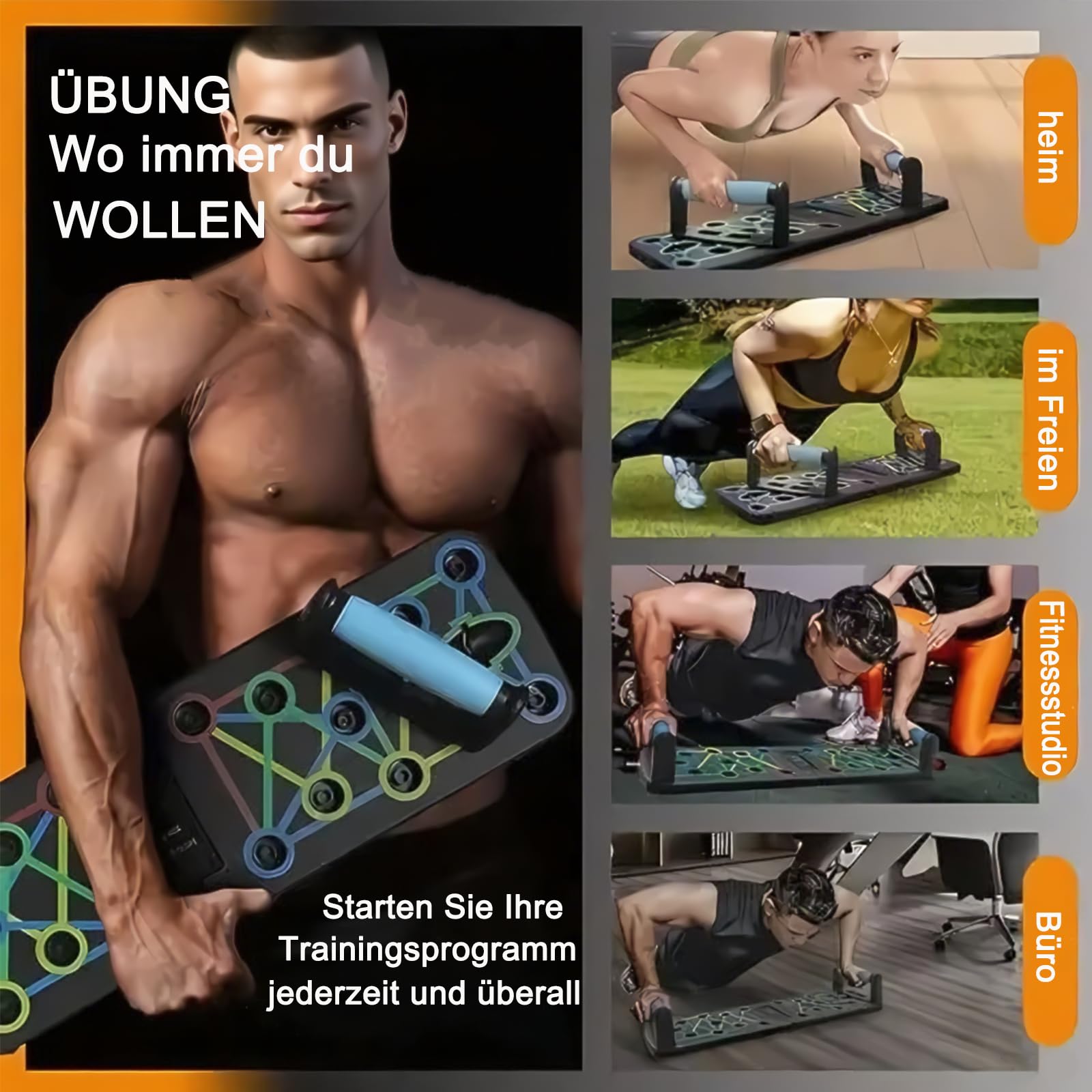 Press Up Board-26 in 1 - Strumento multifunzione per il fitness a casa