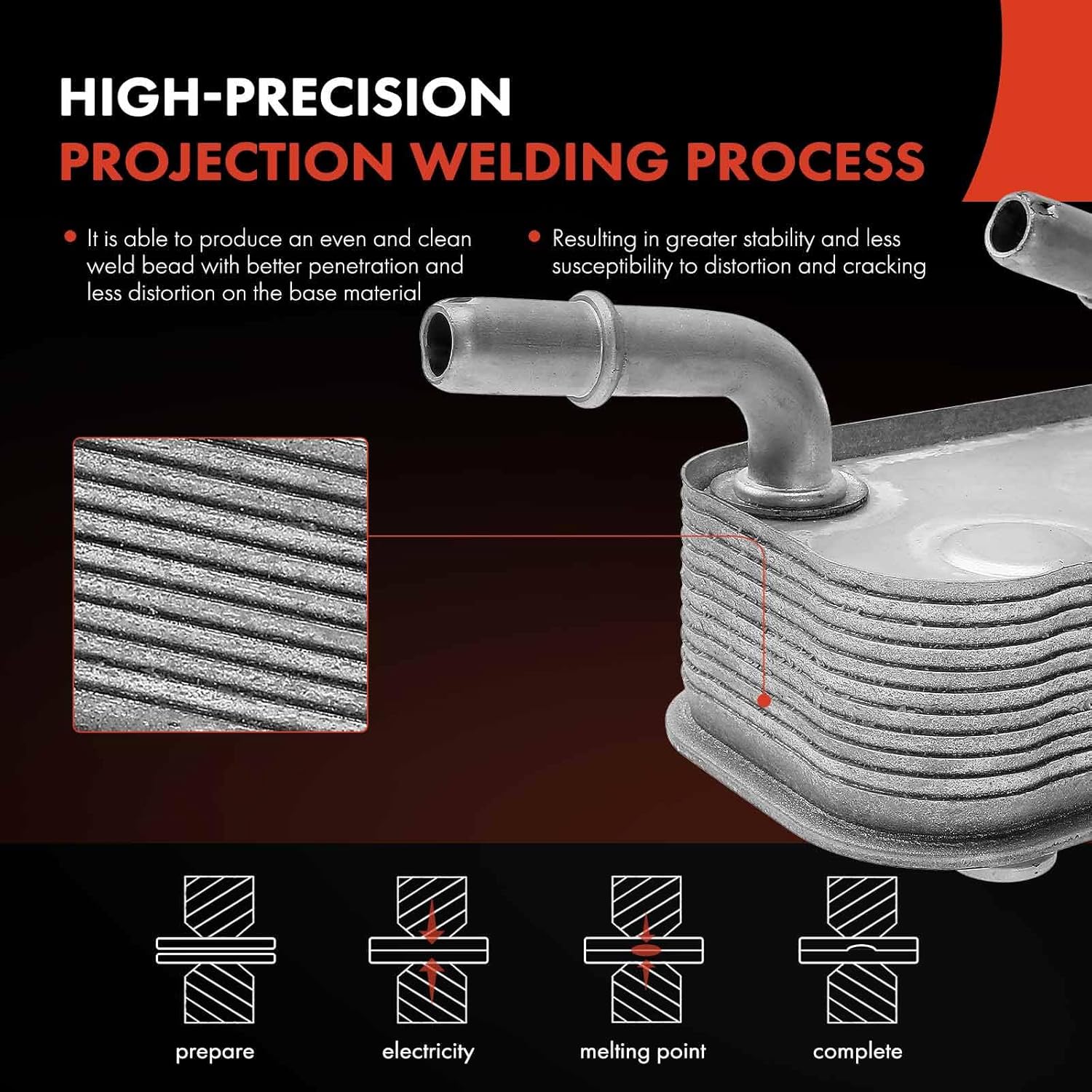 A-Premium Engine Oil Cooler Compatible with BMW E46 Series 320i 323Ci 323i 325Ci 325i 325xi 328Ci 328i 330Ci 330i 330xi, E83/F25 Series X3, E85/E89 Series Z4, 1999-2010, 2.2L 2.5L 2.8L 3.0L