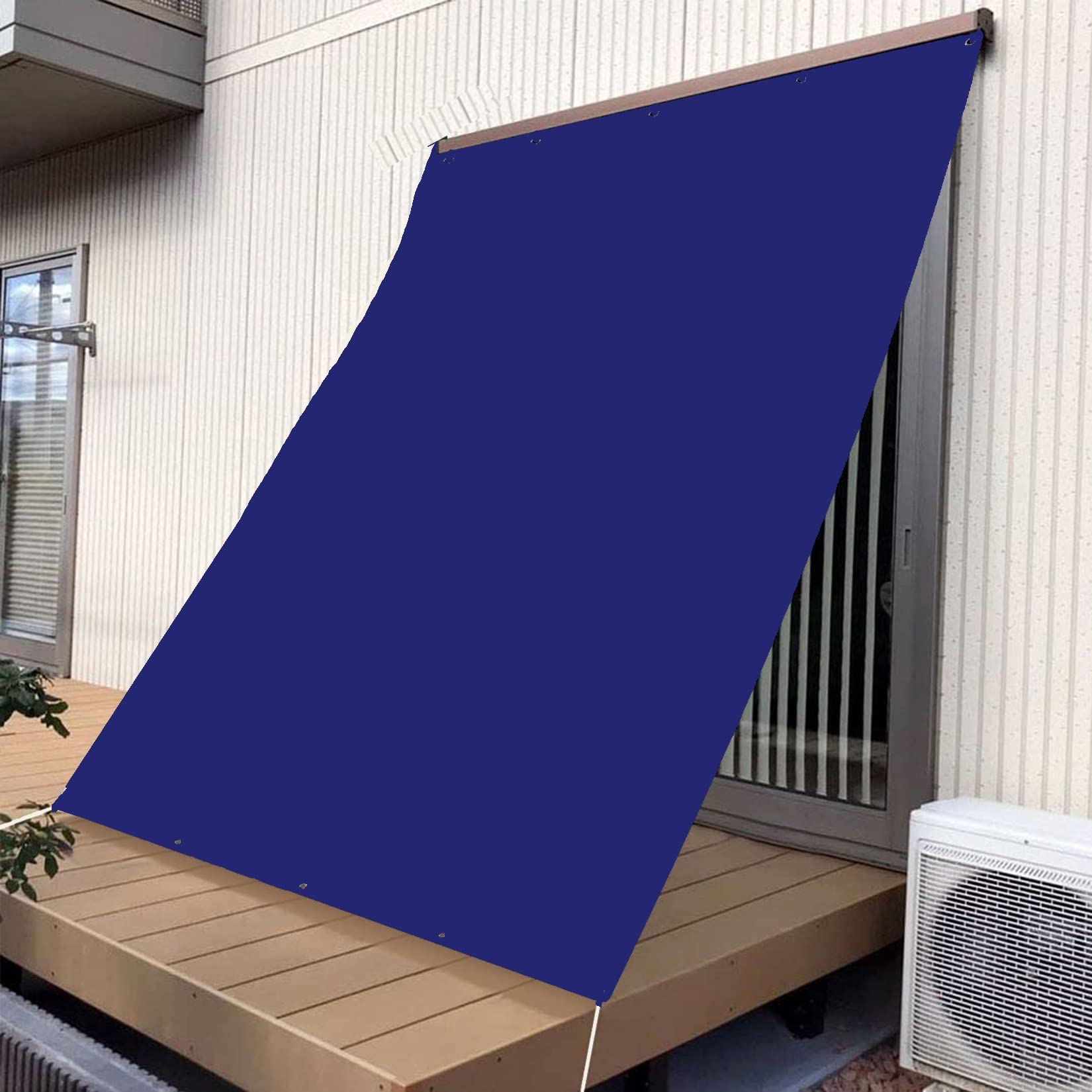 XBTGS Tenda parasole rettangolare impermeabile, 4 x 6 m, per esterni, patio, balcone, giardino, resistente all'acqua, beige, blu navy, 2 x 5,5 m, blu navy, 2 x 5,5 m
