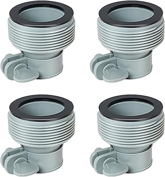 Hose Adapter Type B, 4PCS 1.25inch to 1.5inch Hose Conversion B Kit, Above Ground Pool Adapter Connects for Filter Pumps Saltwater System