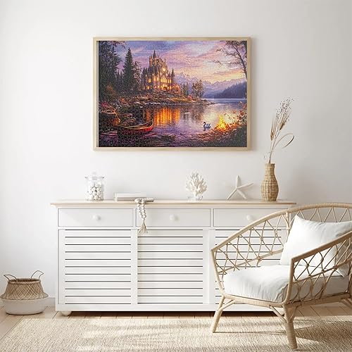 Miniatura 6 de Rompecabezas para adultos de 1000 piezas de castillo crepuscular, imposible, difícil, desafiante para adultos y adolescentes, 1000 piezas de