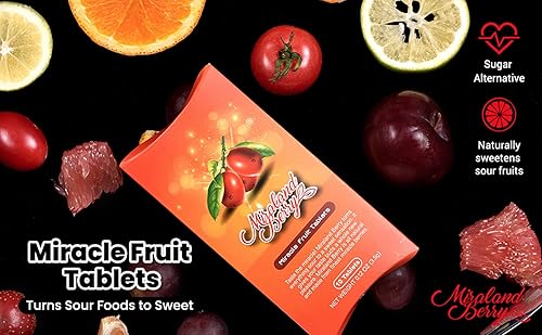 Miniatura 2 de MiralandBerry Miracle Fruit Tablets Miracle Berry Tablets 20 unidades convierte los alimentos agrios en dulces