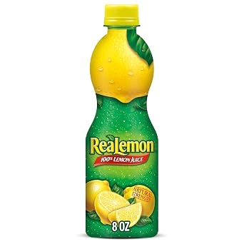 ReaLemon 100% Lemon Juice, 8 Fluid Ounce Bottle.
