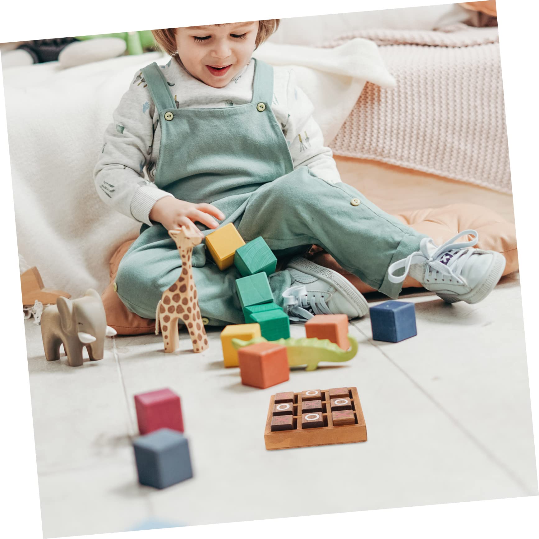 Garneck Wooden Chess Toy - Board Game for Kids and Family Compact 4.5 Inch Educational Tabletop Game for Home and Travel - Image 4