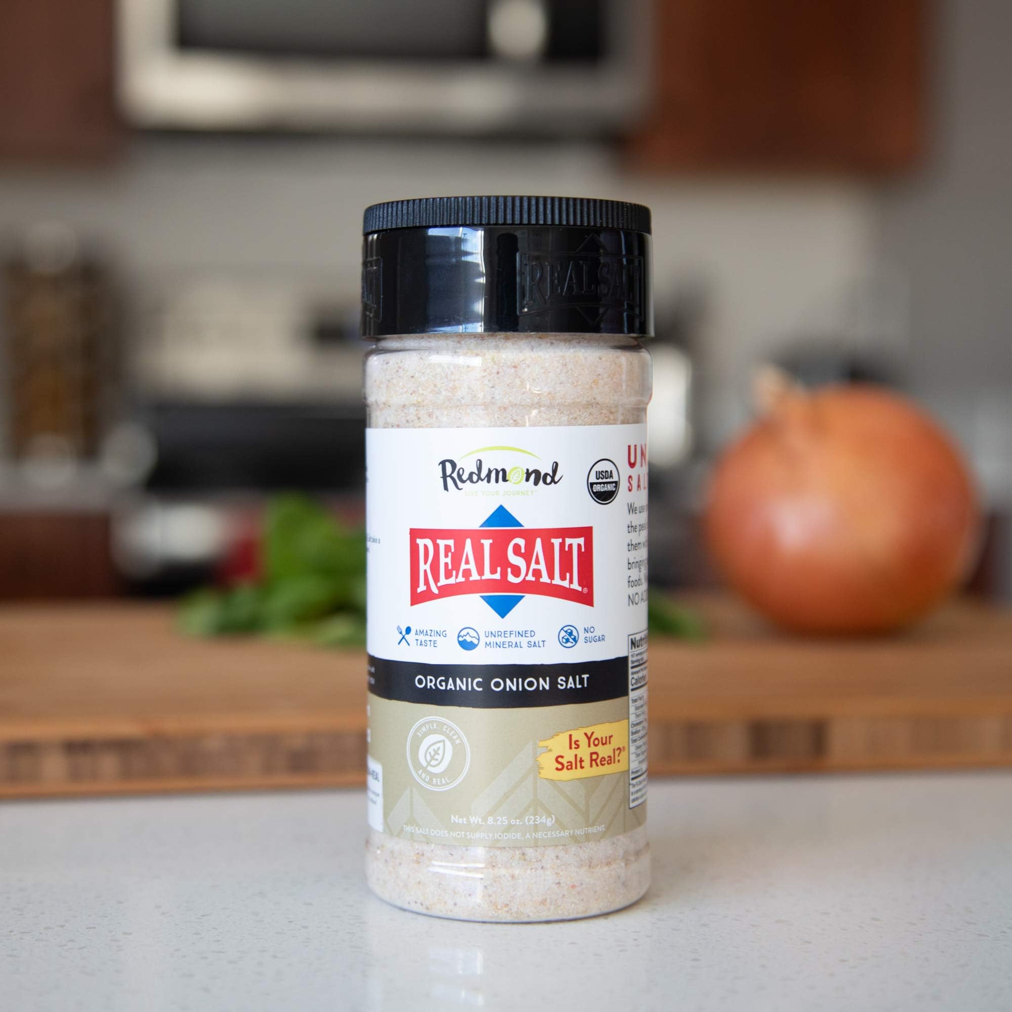 Real Salt Salt, Onion, 8.25-Ounce
