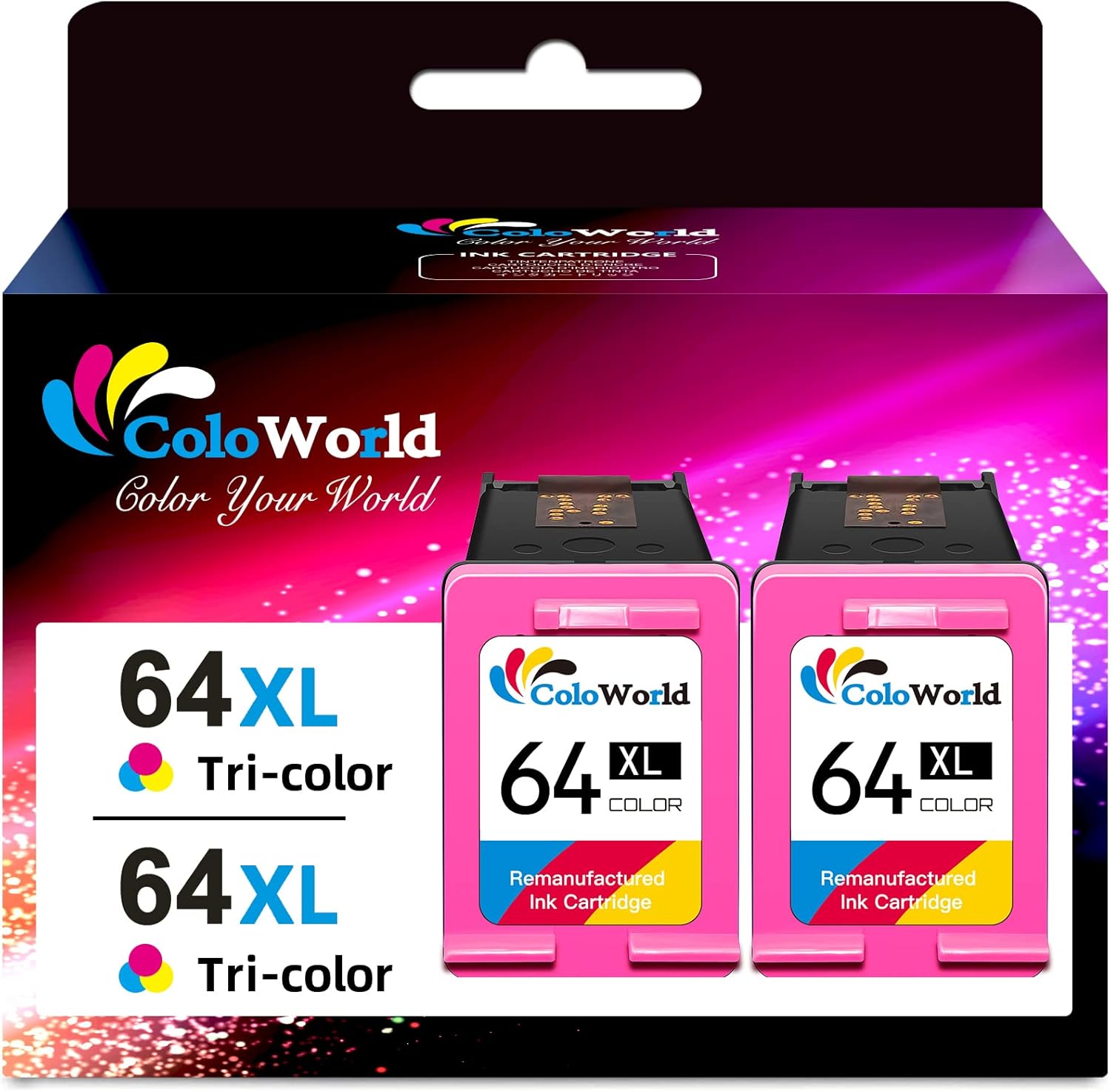 Remanufactured Ink Cartridge Replacement for HP 64XL Color