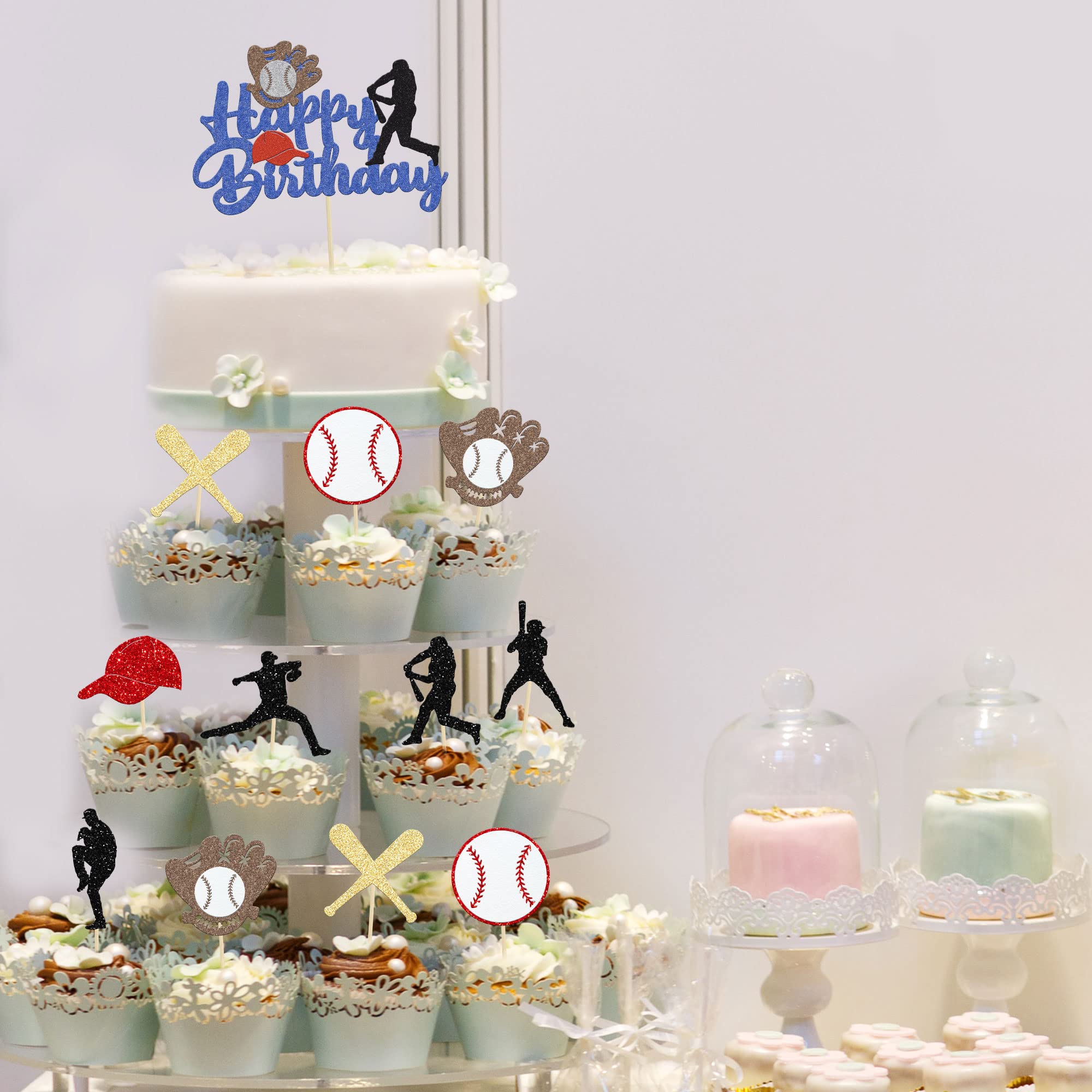 24 Baseball Cupcake Toppers – Dekoration Für Sport-Party, Geburtstag & Baby Shower
