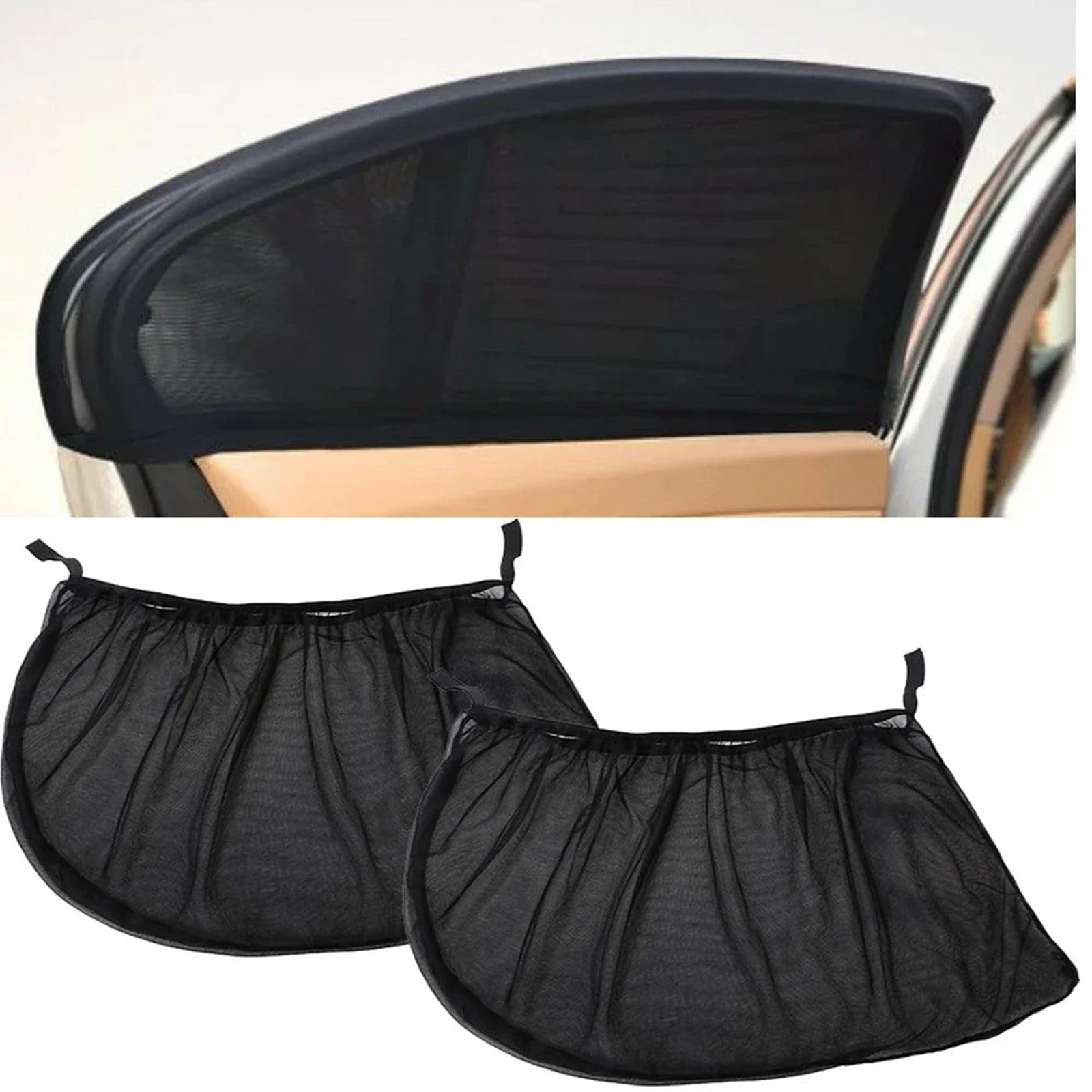 Cortinas de sombrilla para Coche Cortinas de Ventana Lateral universales Cortinas de SUV Protección Repelente de mosquiteras Sombrilla automática